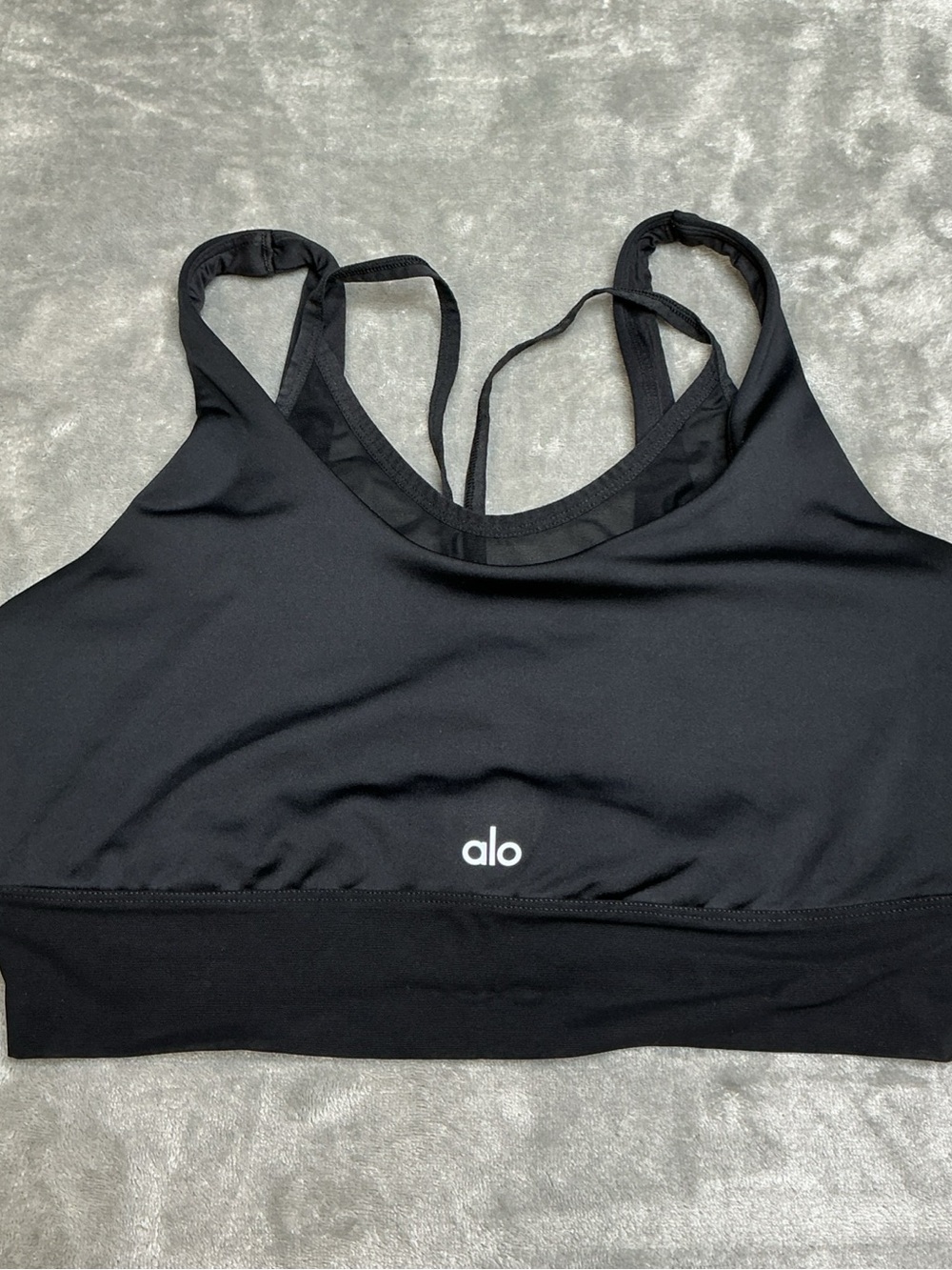 ALO Yoga Black Strappy Sports Bra